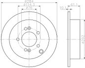 Тормозные диски Optimal Kia Sportage (04-10, задние, Trw, D284)