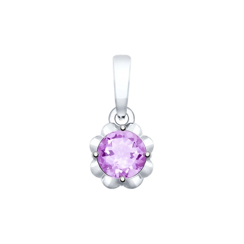 Серебряная подвеска с аметистом SOKOLOV (92030479)