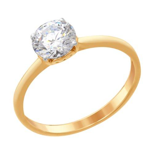 Серебряное кольцо с фианитом Swarovski SOKOLOV (89010082)