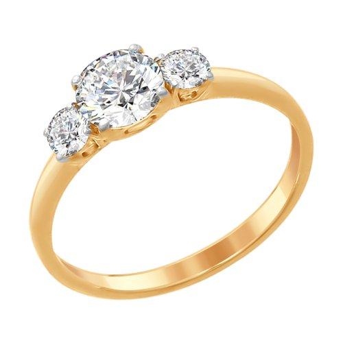 Серебряное кольцо с фианитом Swarovski SOKOLOV (89010079)