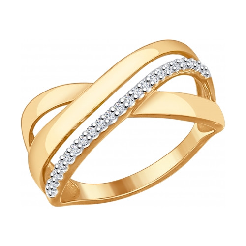 Серебряное кольцо с фианитом SOKOLOV (93010580)