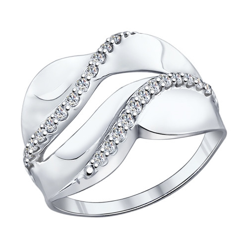 Серебряное кольцо с фианитом SOKOLOV (94011846)