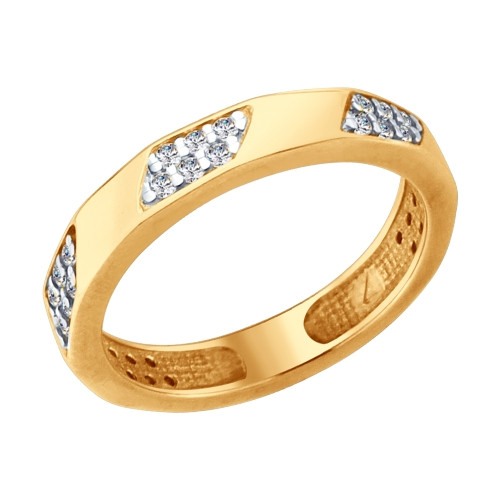 Серебряное кольцо с фианитом SOKOLOV (93010694)