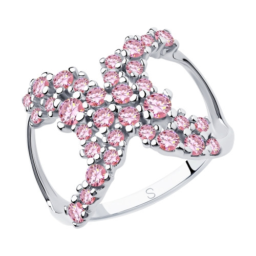 Серебряное кольцо с фианитом SOKOLOV (94013038)