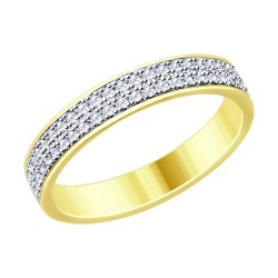 Серебряное кольцо с фианитом SOKOLOV (93010761)