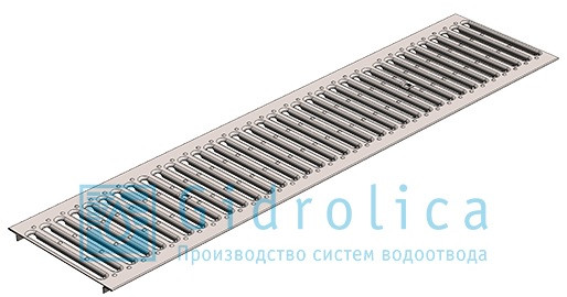 528 Решетка водоприемная Gidrolica Standart РВ -20.24.100 - штампованная стальная оцинкованная, кл. А15