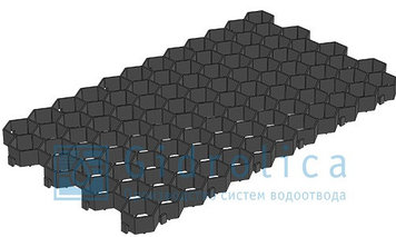 Решетка газонная РГ-70.40.3,2 пластиковая черная