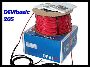 Одножильный нагревательный кабель для наружных установок DEVIbasic 20S - 14м