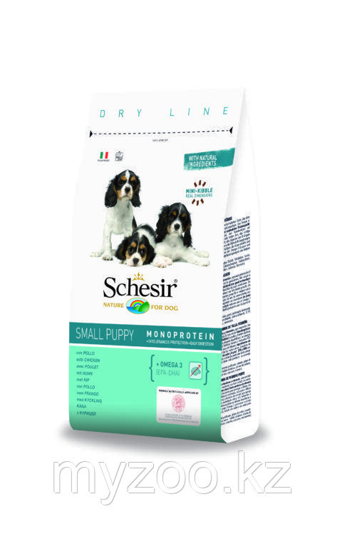 Schesir, Шезир Dry Line Puppy Small корм для щенков мелких пород с курицей 2 кг