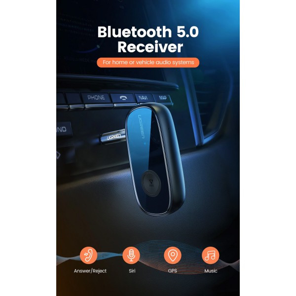 Bluetooth V5.0 Audio Receiver, 3.5mm + микрофон, CM279 (70304) UGREEN - фото 2 - id-p70428001