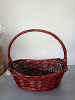 Корзина плетеная  из лозы 37*27 см Коричневая
