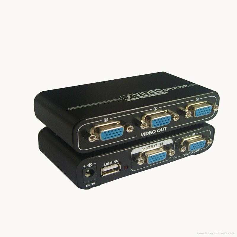 VGA splitter 4 port High Resolution 1920 x 1440 Support 550MHz