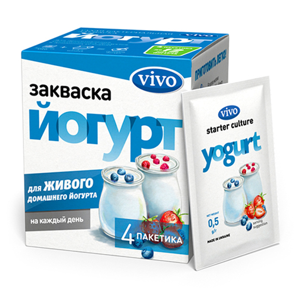 Йогурт VIVO (4 пакета) - фото 1 - id-p28015850