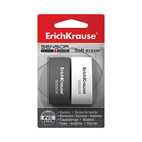 Блистер ластиков ErichKrause® Sensor Black&White (2 ластика)