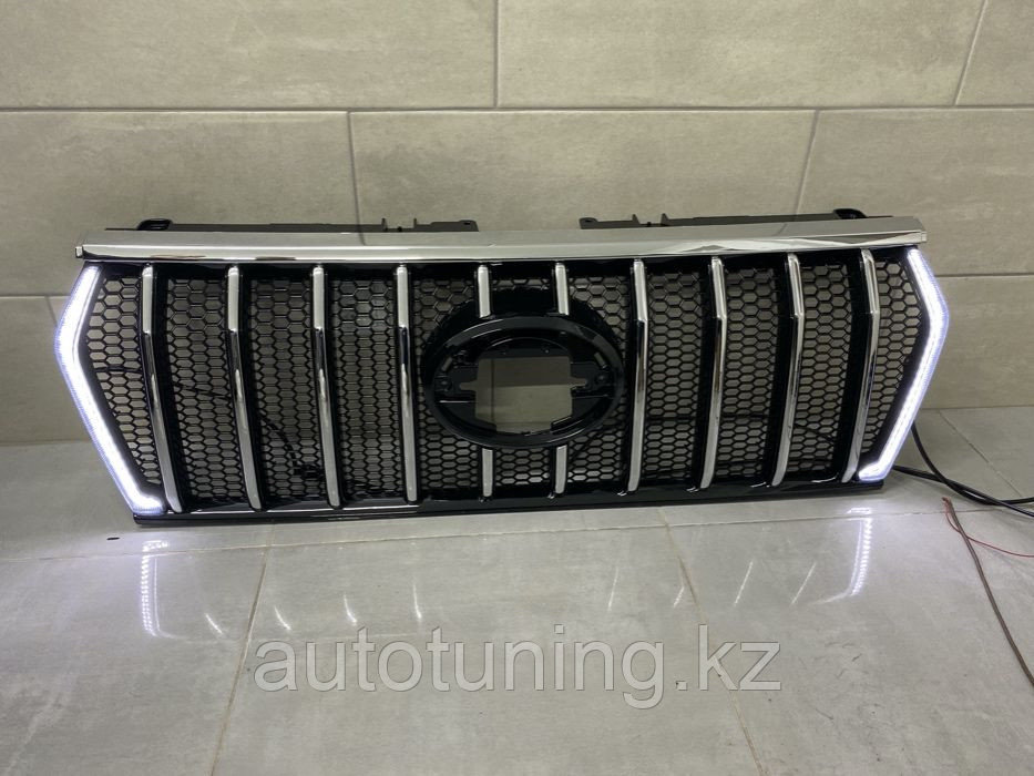 Решетка радиатора Zeus (GT Style) с подсветкой на Прадо 2018+ - фото 2 - id-p71876611