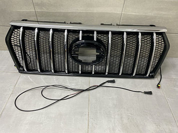 Решетка радиатора Zeus (GT Style) с подсветкой на Прадо 2018+