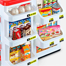 Игровой набор «Домашний Супермаркет» с тележкой, кассой, сканером и набором продуктов, фото 2
