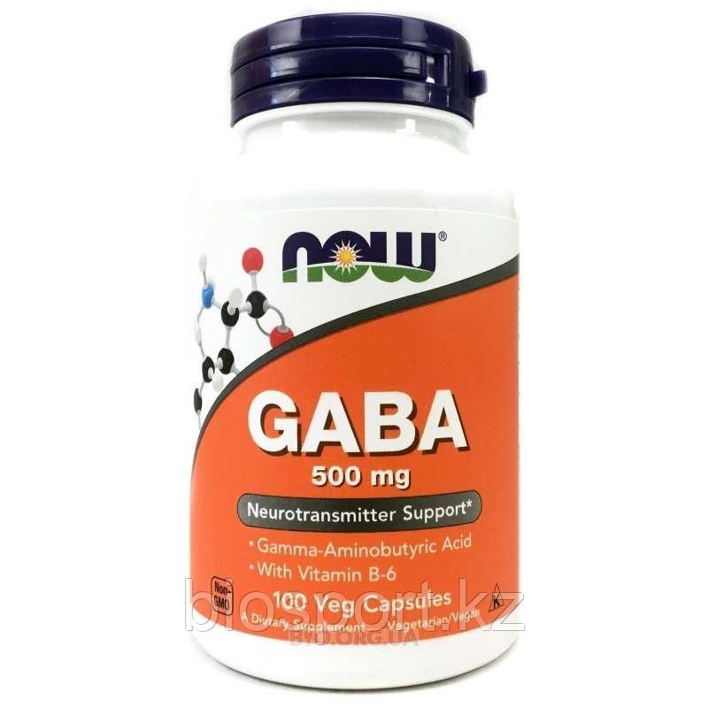 Now Foods, GABA 500 мг, 100 капсул - фото 1 - id-p71911143