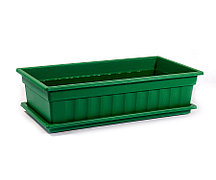 Ящик для рассады и цветов с поддоном «Домашняя грядка» темно-зеленый