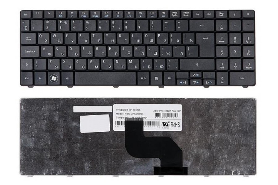 Клавиатура для ноутбука eMachines E430 (черная, RU) - фото 1 - id-p71970024