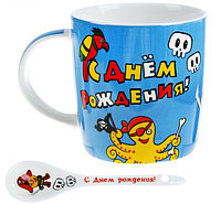 Кружка с ложкой "С Днем рождения", фото 1