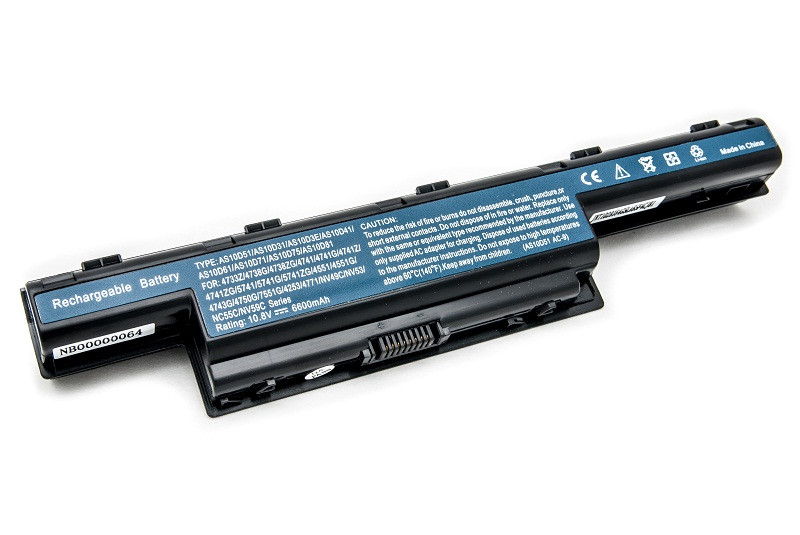 Аккумулятор PowerPlant для ноутбуков ACER Aspire 4551 (AS10D41, AC 4741, 3S2P) 10.8V 6600mAh - фото 1 - id-p71970579