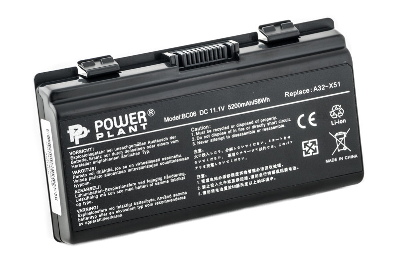 Аккумулятор PowerPlant для ноутбуков ASUS X51H (A32-T12, AS5151LH) 11.1V 5200mAh