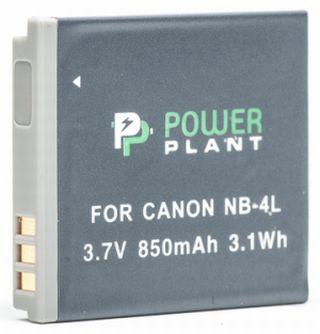 Аккумулятор PowerPlant Canon NB-4L 850mAh