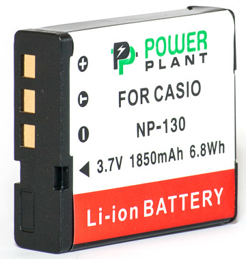 Аккумулятор PowerPlant Casio NP-130 1850mAh