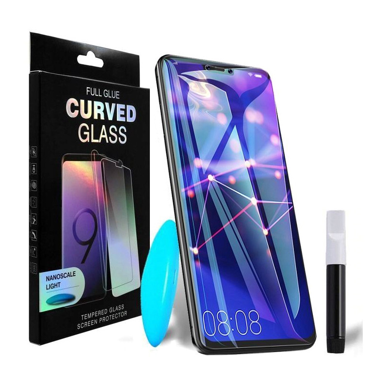 Защитное стекло PowerPlant для Samsung Galaxy S10 Plus (жидкий клей + УФ лампа) - фото 1 - id-p71971115