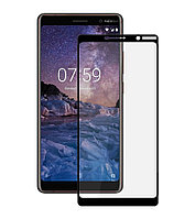 Защитное стекло Full screen PowerPlant для Nokia 7 Plus, Black
