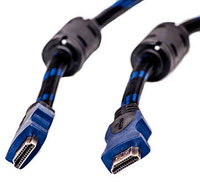 Видео кабель PowerPlant HDMI - HDMI, 3m, Gold Plated, 1.4V, Nylon, Double ferrites, Blister