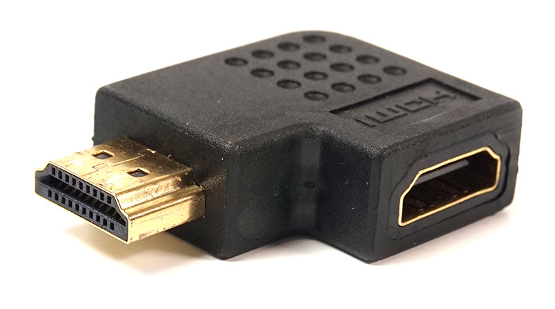 Переходник PowerPlant HDMI AF - HDMI AM, правый угол