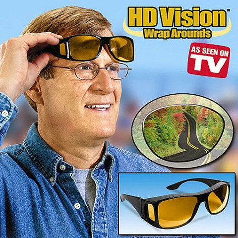 Очки-маска водителя для защиты днем и ночью HD Vision WrapArounds