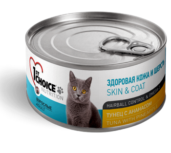 1st Choice консервы для кошек тунец с ананасом, 85 гр