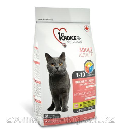 1st Choice VITALITY INDOOR для кошек живущих дома с мясом курицы, 5,44 кг