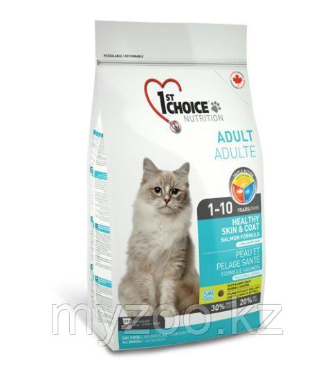 1st Choice Healthy Skin & Coat (Фест Чойс) корм для кошек красивая кожа и шерсть 5,44 кг
