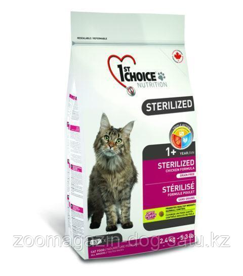 1st Choice STERILIZED для стерилизованных кошек курица с бататом, 10кг