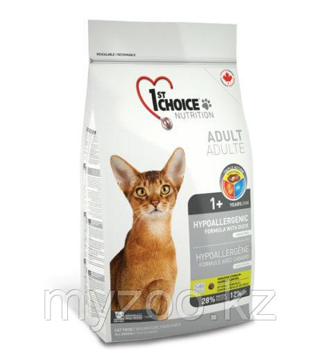 1st Choice HYPOALLERGENIC гипоаллергенный корм для кошек с уткой и картофелем, 2,72кг
