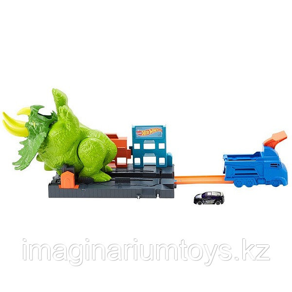 Mattel Hot Wheels трек «Разгневанный динозавр трицератопс» Хот Вилс - фото 4 - id-p71987358