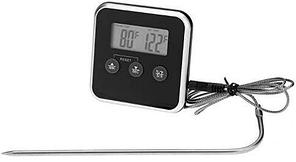 Термометр кухонный с таймером и щупом на проводе, -50+250°C