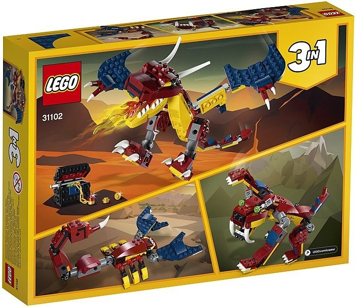 31102 Lego Creator Огненный дракон, Лего Креатор - фото 2 - id-p72035803
