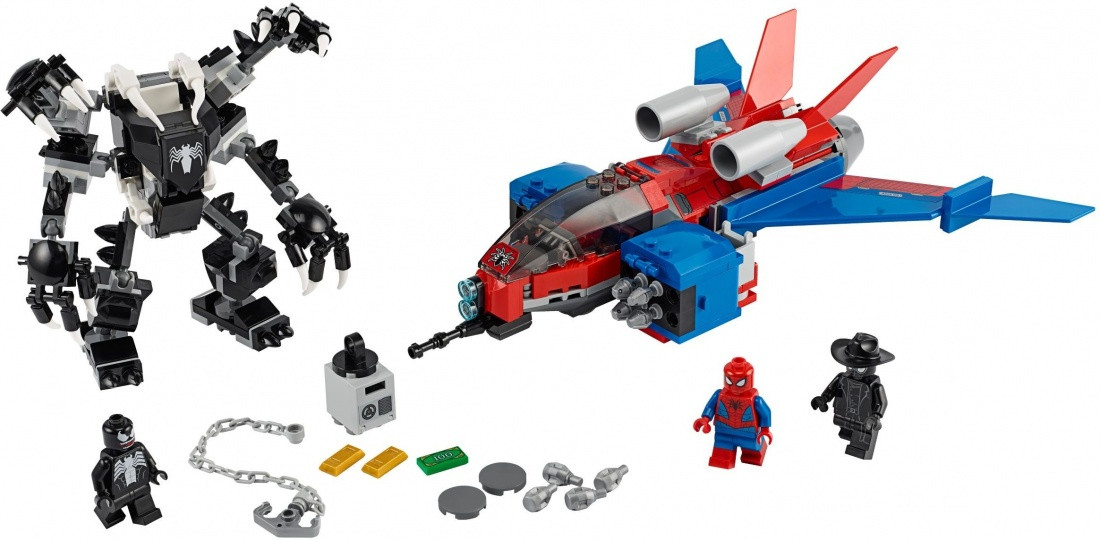 76150 Lego Super Heroes Реактивный самолёт Человека-Паука против Робота Венома, Лего Супергерои - фото 3 - id-p72035827