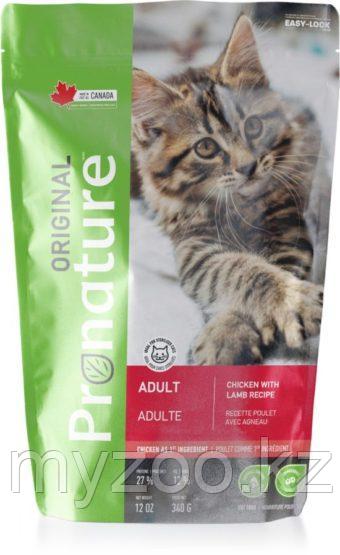 Pronature Original Adult Пронатюр Оригинал корм для кошек на курице с ягненком 340 гр