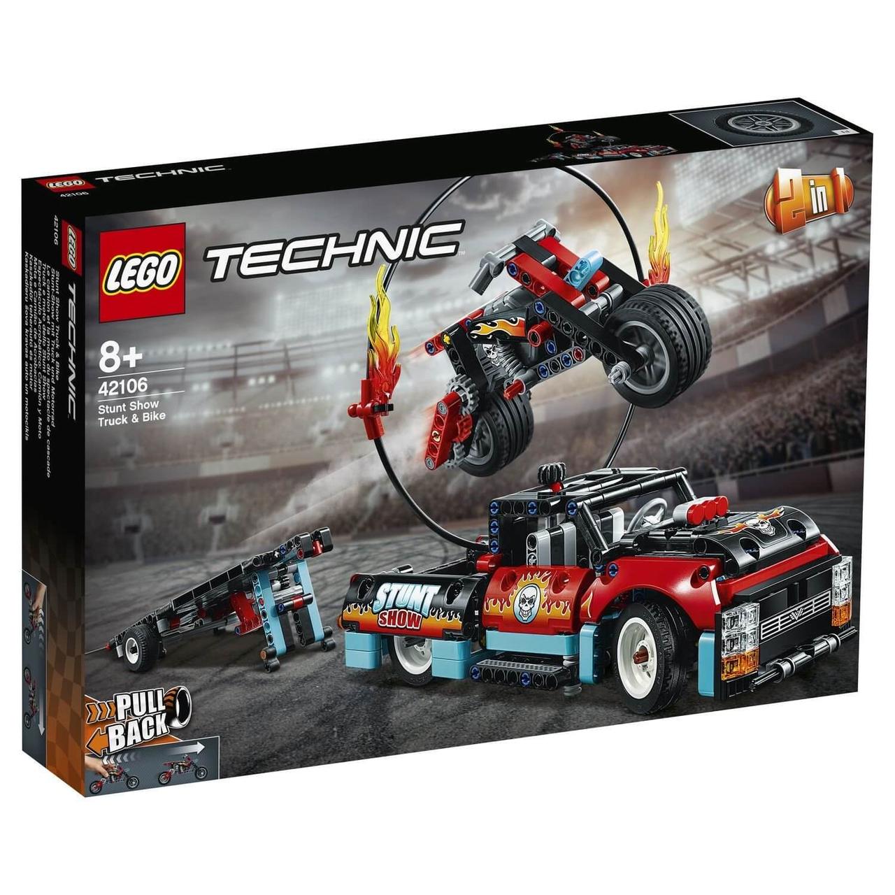 LEGO Игрушка Техник Шоу трюков на грузовиках и мотоциклах
