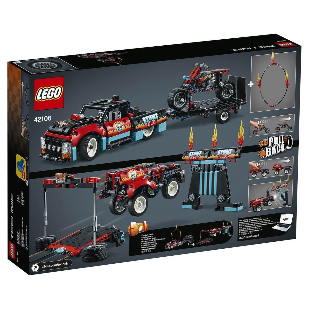 LEGO Игрушка Техник Шоу трюков на грузовиках и мотоциклах