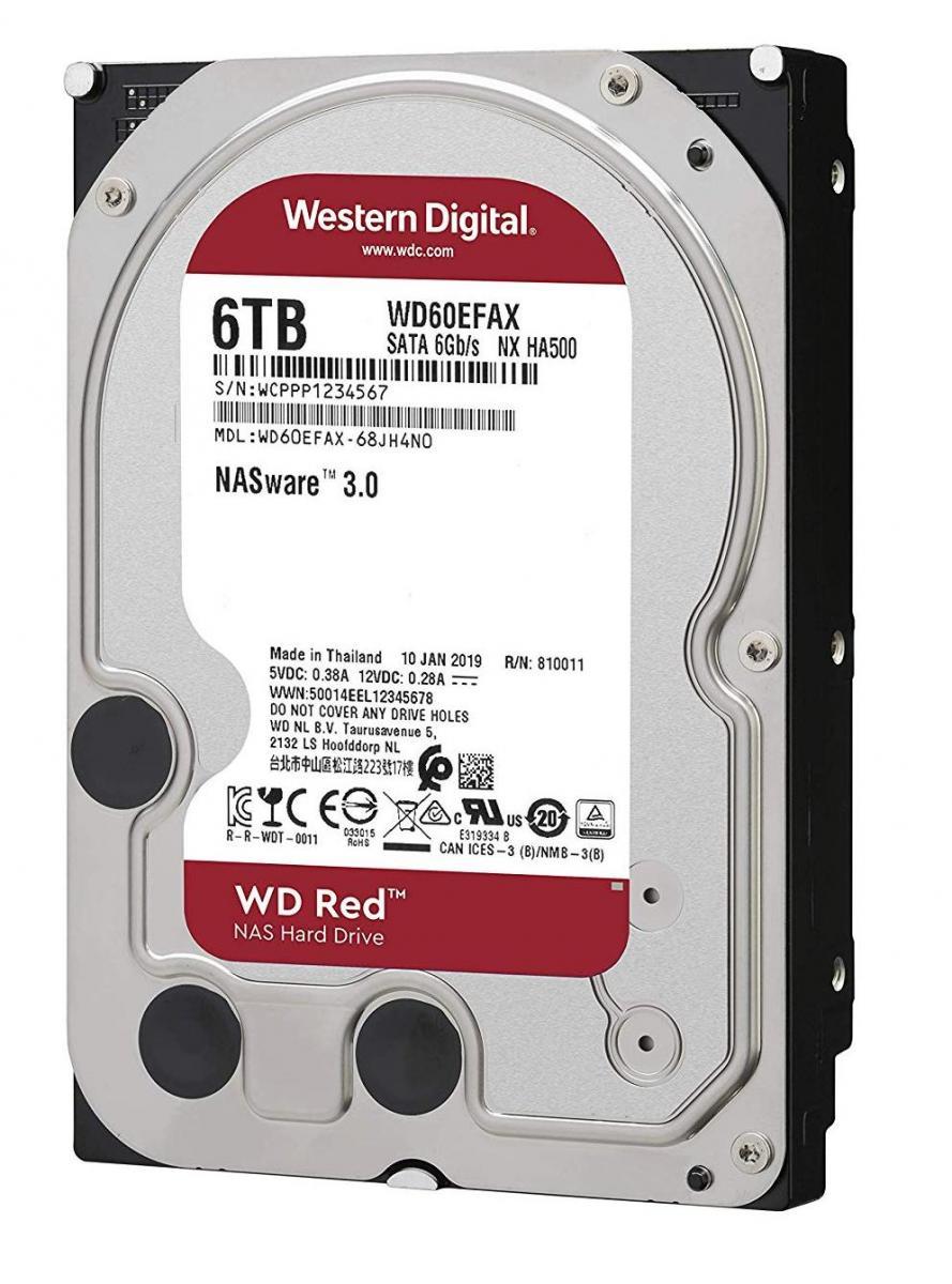 Western Digital WD60EFAX жесткий диск WD Red HDD 6Tb 3.5" SATA 6Gb/s 256Mb 5400rpm - фото 1 - id-p72052689