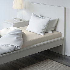 Простыня натяжная ДВАЛА 90х200 бежевый ИКЕА, IKEA, фото 3