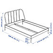 Кровать КОПАРДАЛЬ серый 160х200 Лурой ИКЕА, IKEA, фото 3