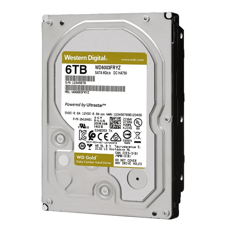 Western Digital Gold WD6003FRYZ HDD 6Tb SATA3 3,5" 7200rpm 256Mb